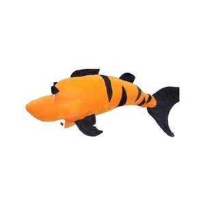 Classic Toy Shark Fish Plush Stuffed Animal Orange Black Soft Toy 18"